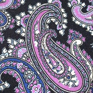 NWT DANIEL CREMIEUX LIMITED EDITION Black Paisley Silk Handmade Italy Tie $128
